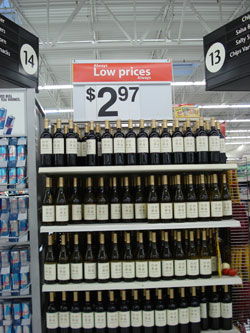 $3 Wine sold at Walmart